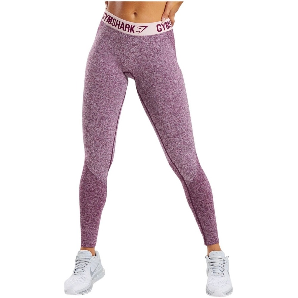 Gymshark Flex Leggings Burgundy Marl Women's Size S Workout Activewear